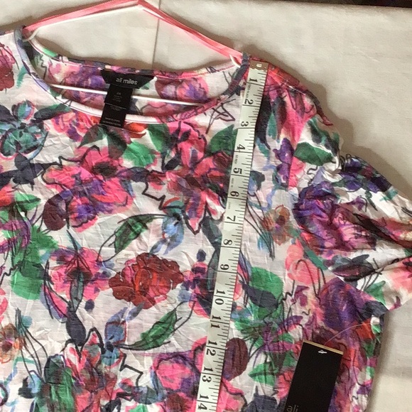 Ali Miles Multicolor Floral Blouse NWT - Picture 9 of 12